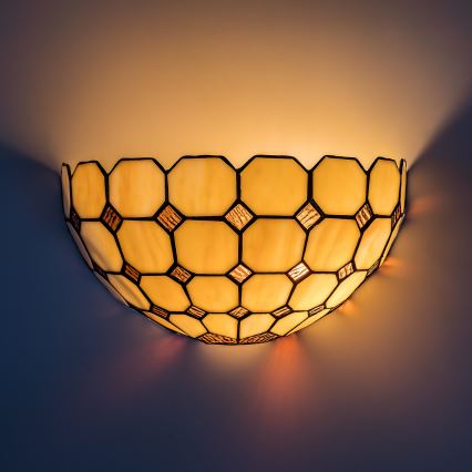 Brilagi - Tiffany-vägglampa DORAN i glasmosaik 1xE14/40W/230V