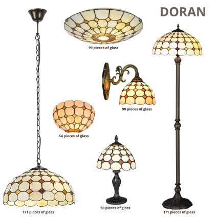 Brilagi - Tiffany-vägglampa DORAN i glasmosaik 1xE14/40W/230V