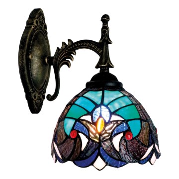 BRILAGI - Tiffany vägglampa i glasmosaik CORAL 1xE14/40W/230V