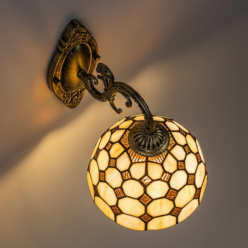 Brilagi - Tiffany-vägglampa i glasmosaik DORAN 1xE27/40W/230V
