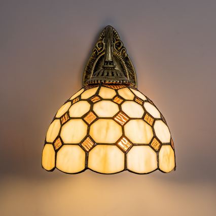 Brilagi - Tiffany-vägglampa i glasmosaik DORAN 1xE27/40W/230V