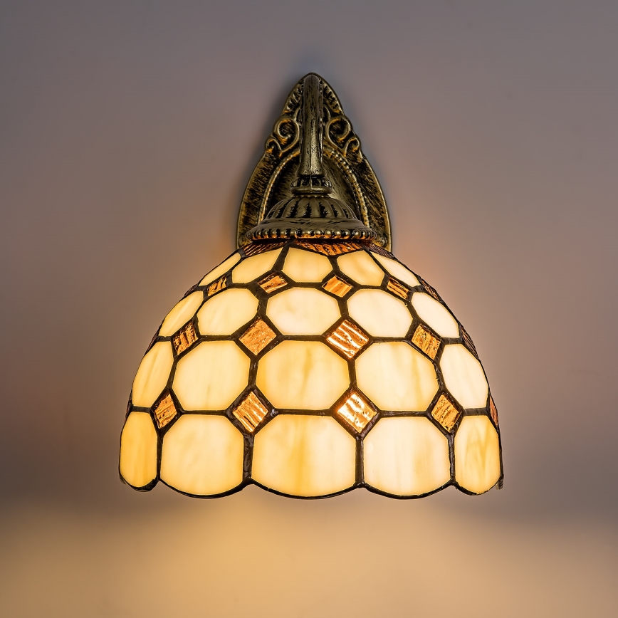 Brilagi - Tiffany-vägglampa i glasmosaik DORAN 1xE27/40W/230V
