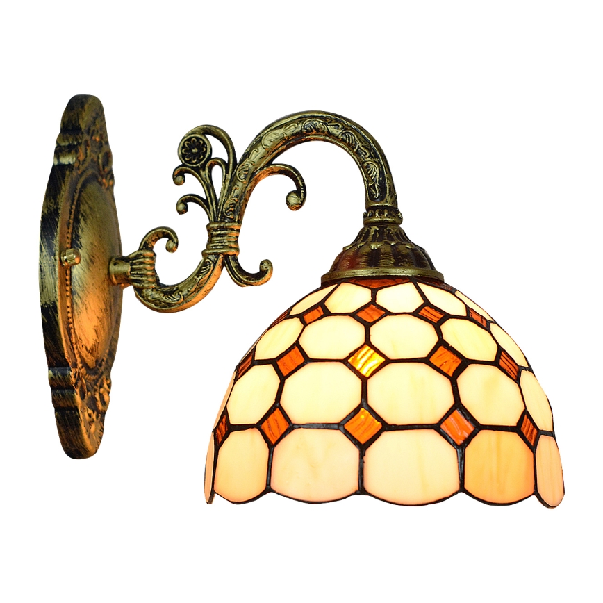 Brilagi - Tiffany-vägglampa i glasmosaik DORAN 1xE27/40W/230V