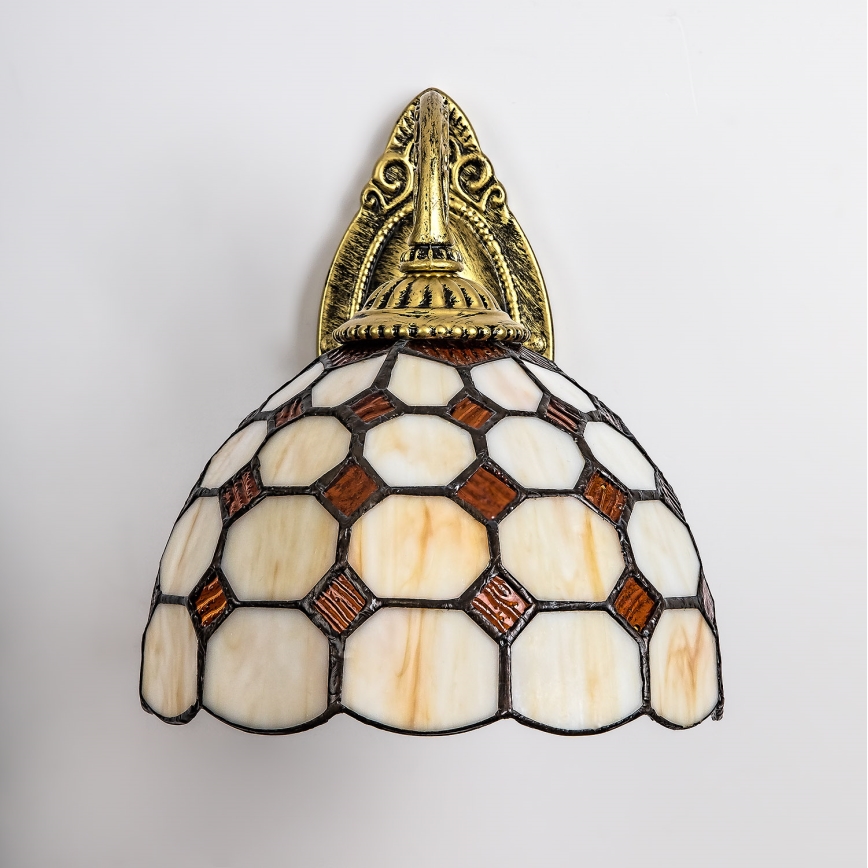 Brilagi - Tiffany-vägglampa i glasmosaik DORAN 1xE27/40W/230V
