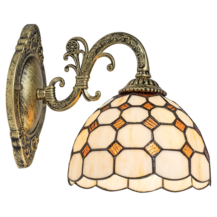 Brilagi - Tiffany-vägglampa i glasmosaik DORAN 1xE27/40W/230V