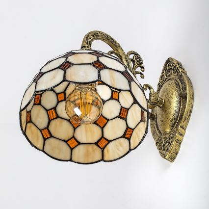 Brilagi - Tiffany-vägglampa i glasmosaik DORAN 1xE27/40W/230V