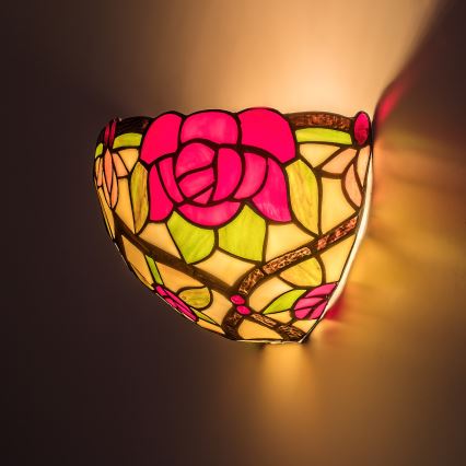 Brilagi - Tiffany-vägglampa i glasmosaik GARLAN 1xE14/40W/230V