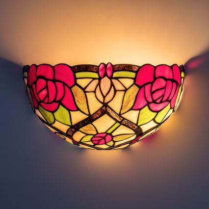 Brilagi - Tiffany-vägglampa i glasmosaik GARLAN 1xE14/40W/230V