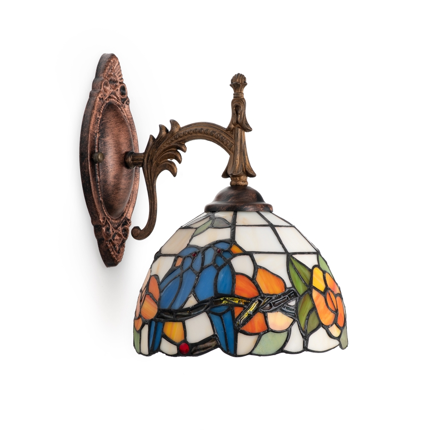 Brilagi - Tiffany-vägglampa i glasmosaik JUNGLE 1xE14/40W/230V