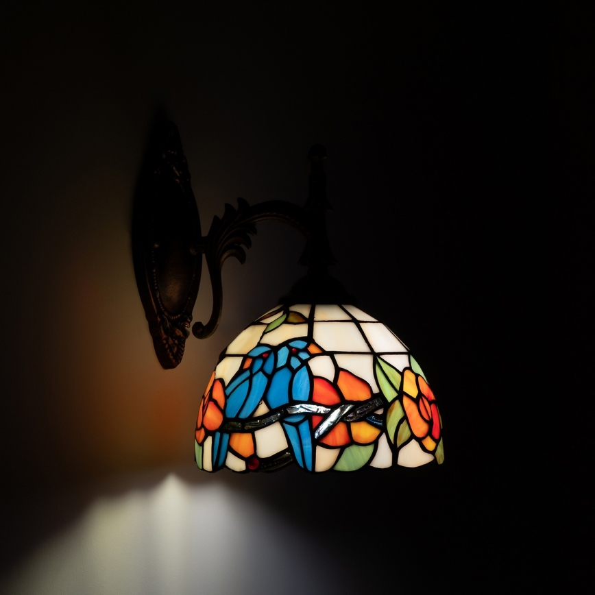 Brilagi - Tiffany-vägglampa i glasmosaik JUNGLE 1xE14/40W/230V