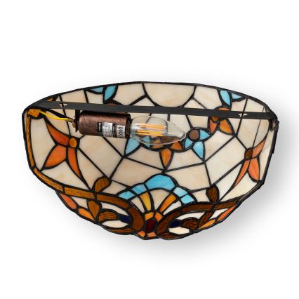 BRILAGI - Tiffany-vägglampa MIRABELLA i tiffanyglas 1xE14/40W/230V