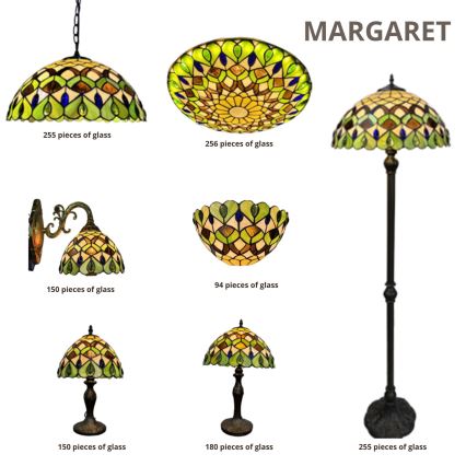 Brilagi - Tiffany-vitráglampa MARGARET 1xE27/40W/230V