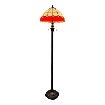 Brilagi - Tiffany-vitrajlampa golvlampa SIENNA 2xE27/60W/230V