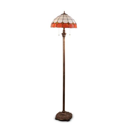 Brilagi - Tiffany-vitrajlampa golvlampa SIENNA 2xE27/60W/230V
