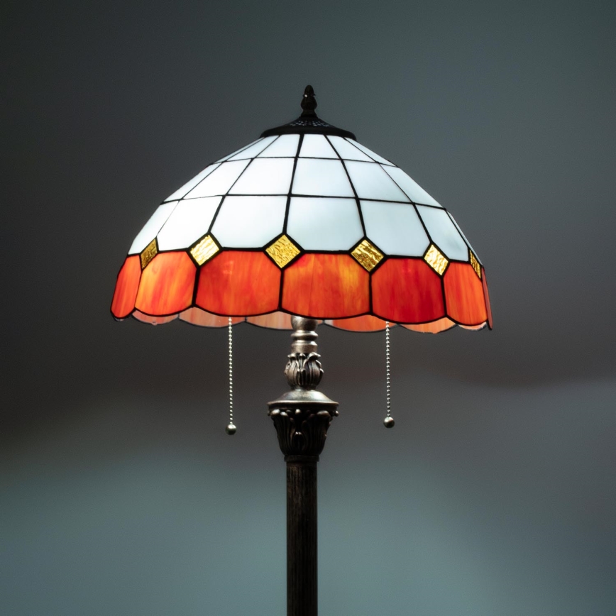 Brilagi - Tiffany-vitrajlampa golvlampa SIENNA 2xE27/60W/230V