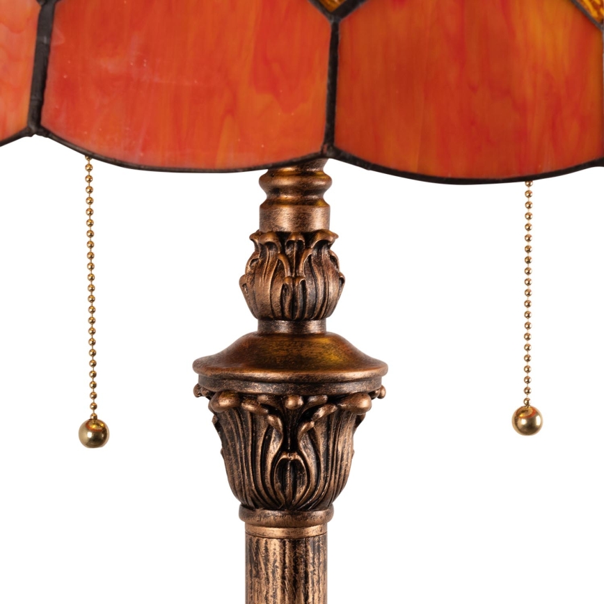 Brilagi - Tiffany-vitrajlampa golvlampa SIENNA 2xE27/60W/230V