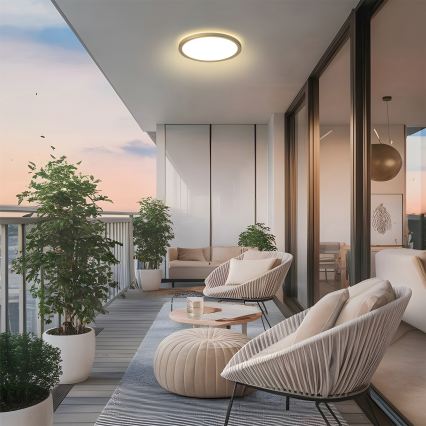 Brilagi - LED-badrumstaklampa ULTRA SLIM LED/12W/230V Ø 22,5 cm guld IP54