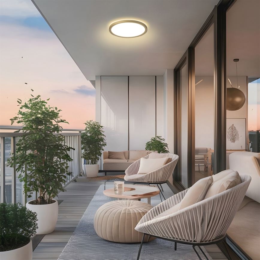 Brilagi - LED-badrumstaklampa ULTRA SLIM LED/12W/230V Ø 22,5 cm guld IP54