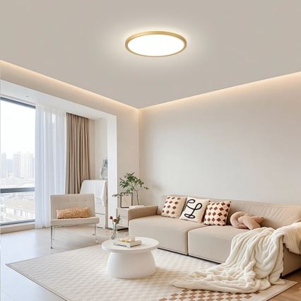 Brilagi - LED-taklampa för badrum ULTRA SLIM LED/18W/230V Ø 30 cm guldig IP54