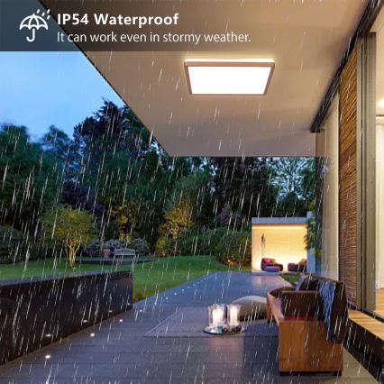 Brilagi - LED badrumstaklampa ULTRA SLIM LED/24W/230V 42x42 cm roséguld IP54