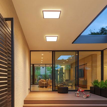 Brilagi - LED-badrumstaklampa ULTRA SLIM LED/18W/230V 30x30 cm roséguld IP54