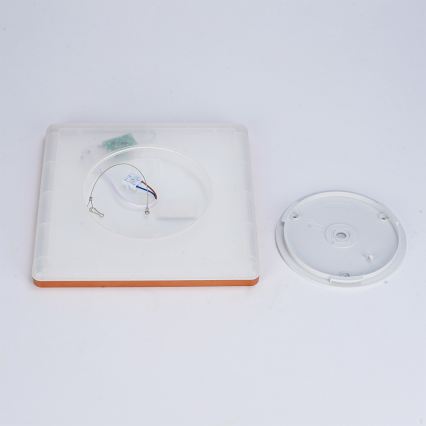 Brilagi - LED-badrumstaklampa ULTRA SLIM LED/18W/230V 30x30 cm roséguld IP54