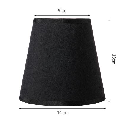 Brilagi - Universal lampskärm NUBILA E27 13x9 cm svart