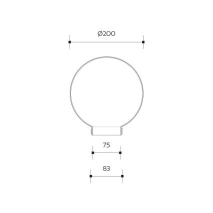 Brilagi - Universell ersättningslampskärm HARBOR E27 Ø 20 cm, rökfärgad