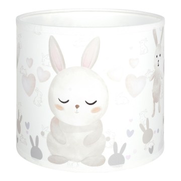 BRILAGI - Universell lampskärm BOBO E27, diam. 15 cm, vit med kaninmotiv