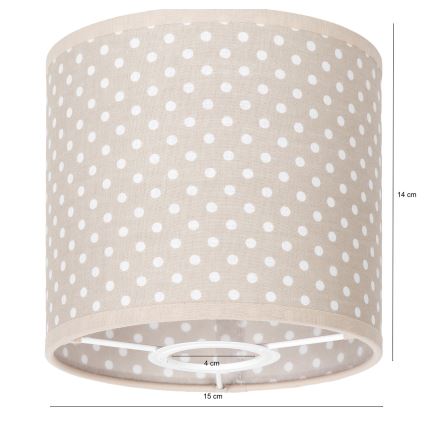 BRILAGI - Universell lampskärm BOBO E27 Ø 15 cm beige/prickig