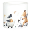 BRILAGI - Universell lampskärm BOBO E27 Ø 15 cm vit/djurmotiv