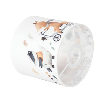 BRILAGI - Universell lampskärm BOBO E27 Ø 15 cm vit/djurmotiv