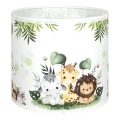 BRILAGI - universell lampskärm BOBO E27 Ø 15 cm vit/grön/djungel