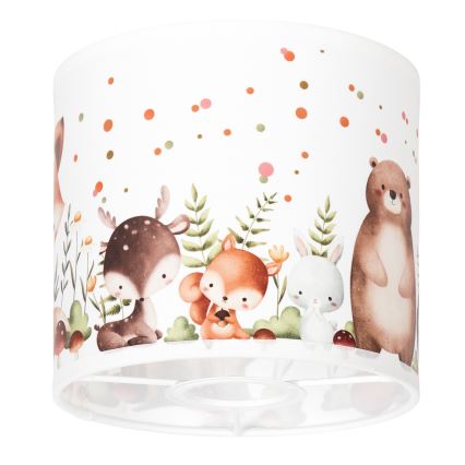 BRILAGI - Universell lampskärm BOBO E27 Ø 15 cm vit med djurmönster