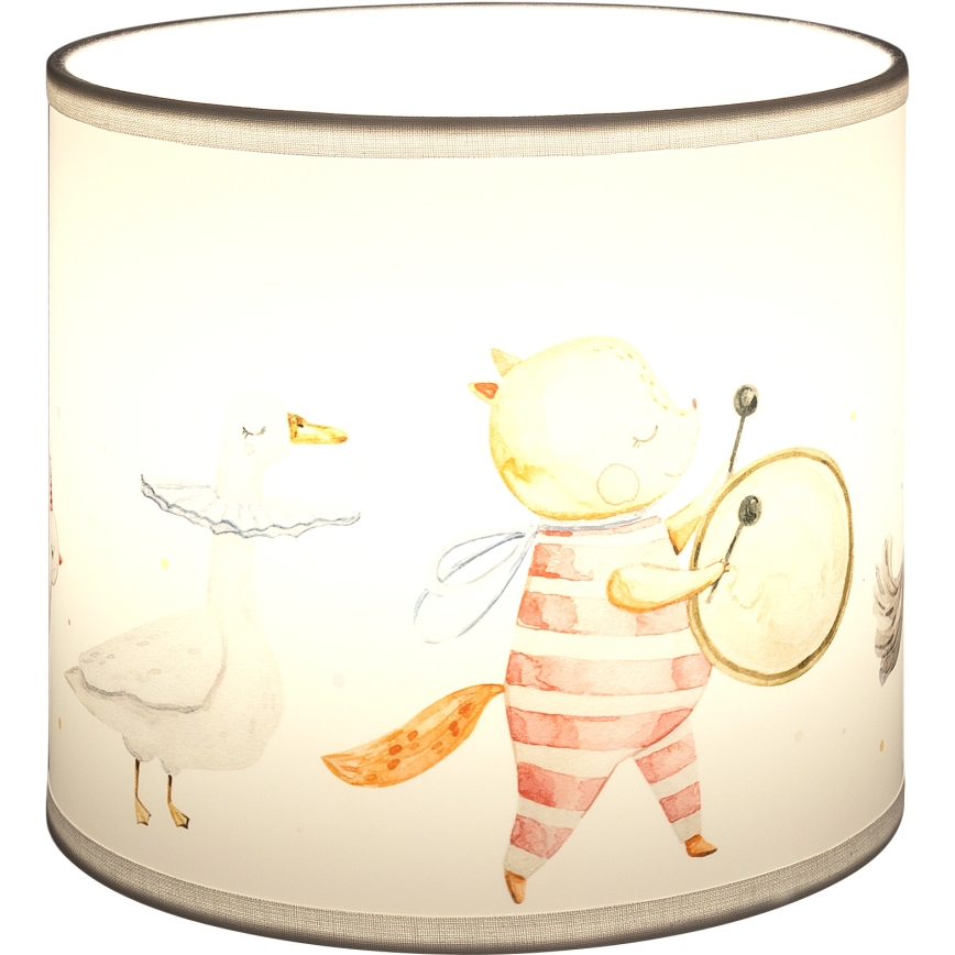 BRILAGI - Universell lampskärm BOBO E27 Ø 15 cm vit med djurmotiv