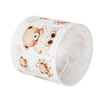 BRILAGI - Universell lampskärm BOBO E27 Ø 15 cm vit/nallemönster