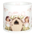 BRILAGI - Universell lampskärm BOBO E27 Ø 15 cm vit/rosa/älvor