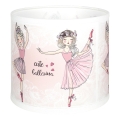 BRILAGI - Universell lampskärm BOBO E27 Ø 15 cm vit/rosa/balettmotiv