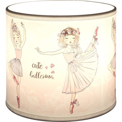 BRILAGI - Universell lampskärm BOBO E27 Ø 15 cm vit/rosa/balettmotiv