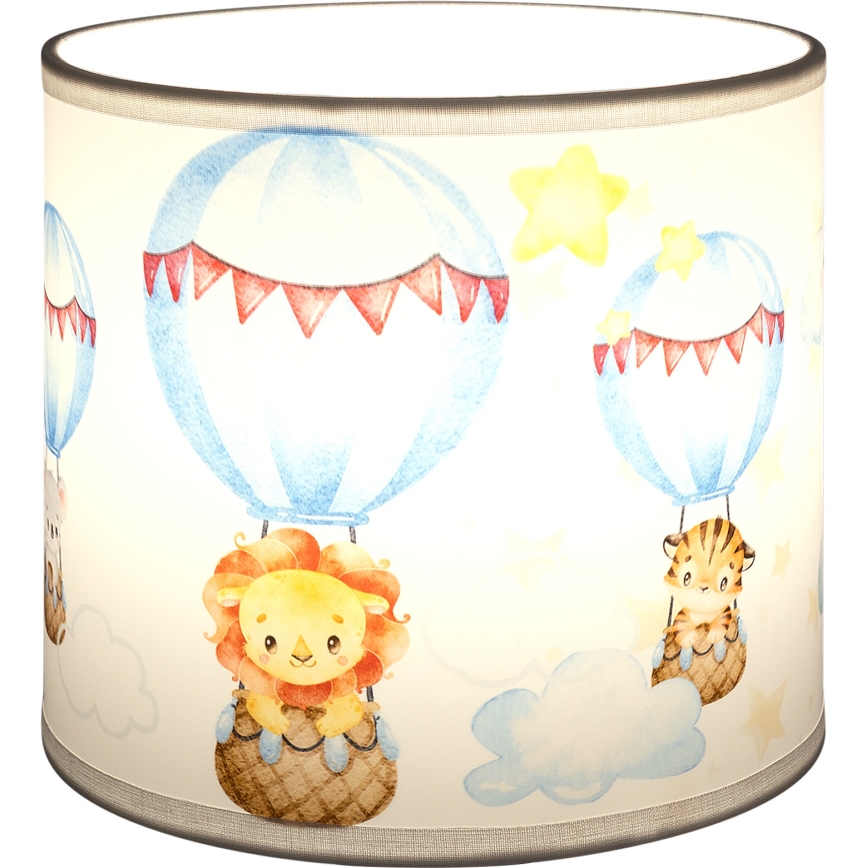 BRILAGI - Universell lampskärm BOBO för E27, Ø 15 cm, vit med djurmotiv