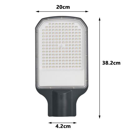 Brilagi - URBANLIGHT LED-gatlampa för utomhusbruk, 100W/230V, antracit, IP65