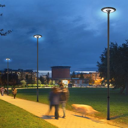 Brilagi - URBANSPARK LED-gatlykta med 5 m stolpe, 120 W, 230 V, svart, IP65