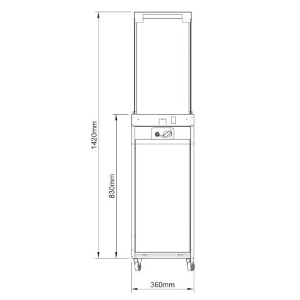 Brilagi - Utomhusgaseldstad FLARO GAS 142x36 cm 8kW 1xAAA antracit + skyddshuva