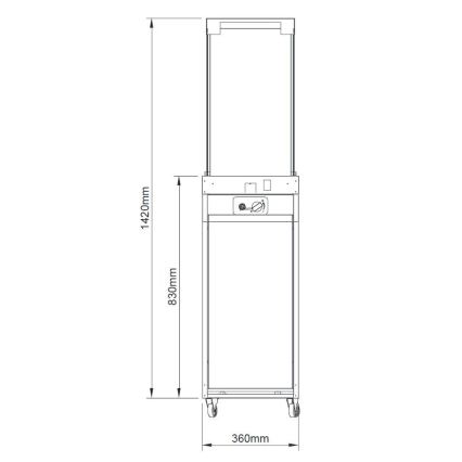 BRILAGI - Utomhus gaskamin FLARO GAS 142x36 cm 8kW 1xAAA rostbrun/brun + skyddsöverdrag