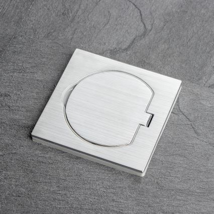 Brilagi - Utomhus inbyggd golv uttag IP55 matt krom fyrkant