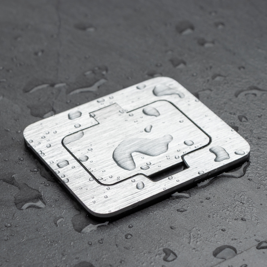 Brilagi - Utomhus inbyggd golv uttag IP55 matt krom rektangulär