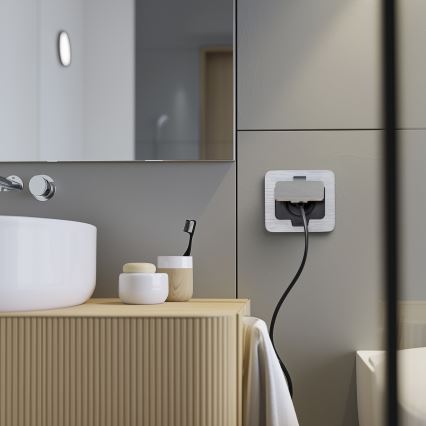 Brilagi - Utomhus inbyggd golv uttag IP55 matt krom rektangulär