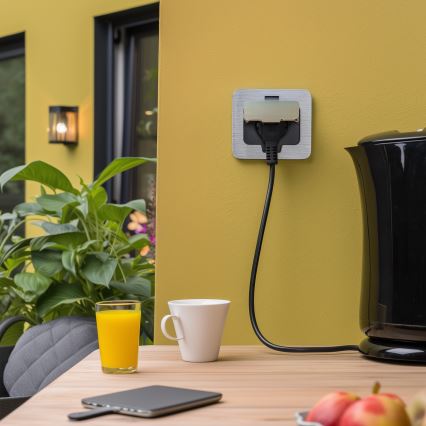 Brilagi - Utomhus inbyggd golv uttag IP55 matt krom rektangulär