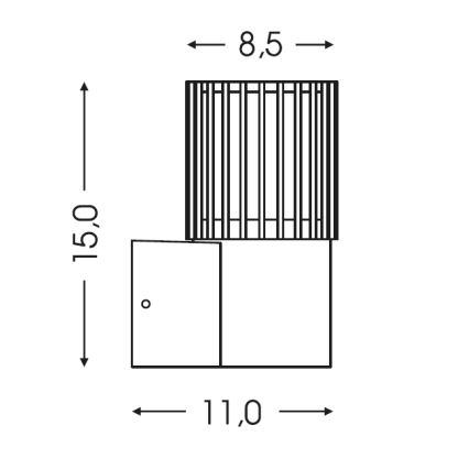 BRILAGI - Utomhus väggarmatur ARMOR 1xGU10/35W/230V IP44 brun