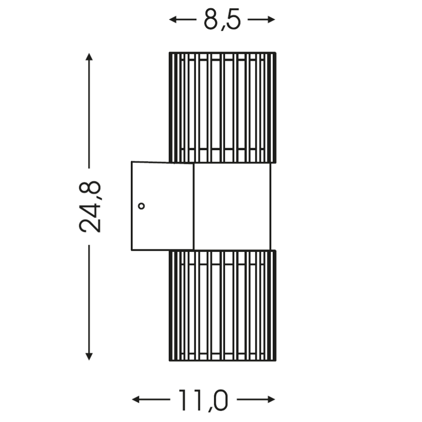 BRILAGI - Utomhus väggarmatur ARMOR 2xGU10/35W/230V IP44 brun